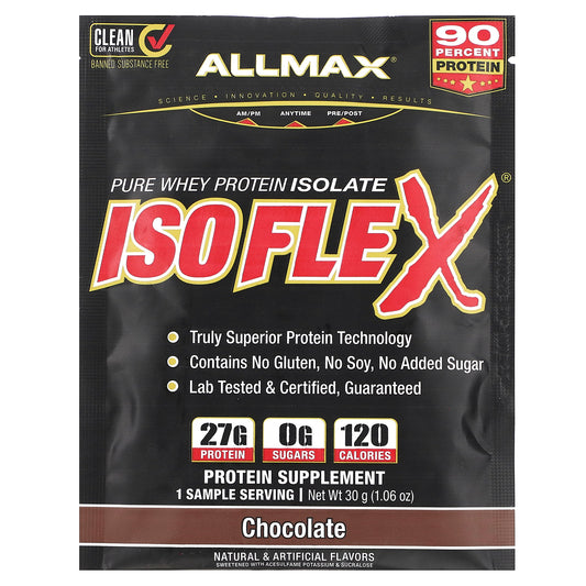 ALLMAX, Isoflex, Pure Whey Protein Isolate, Chocolate, 1 Sample Serving, 1.06 oz (30 g)