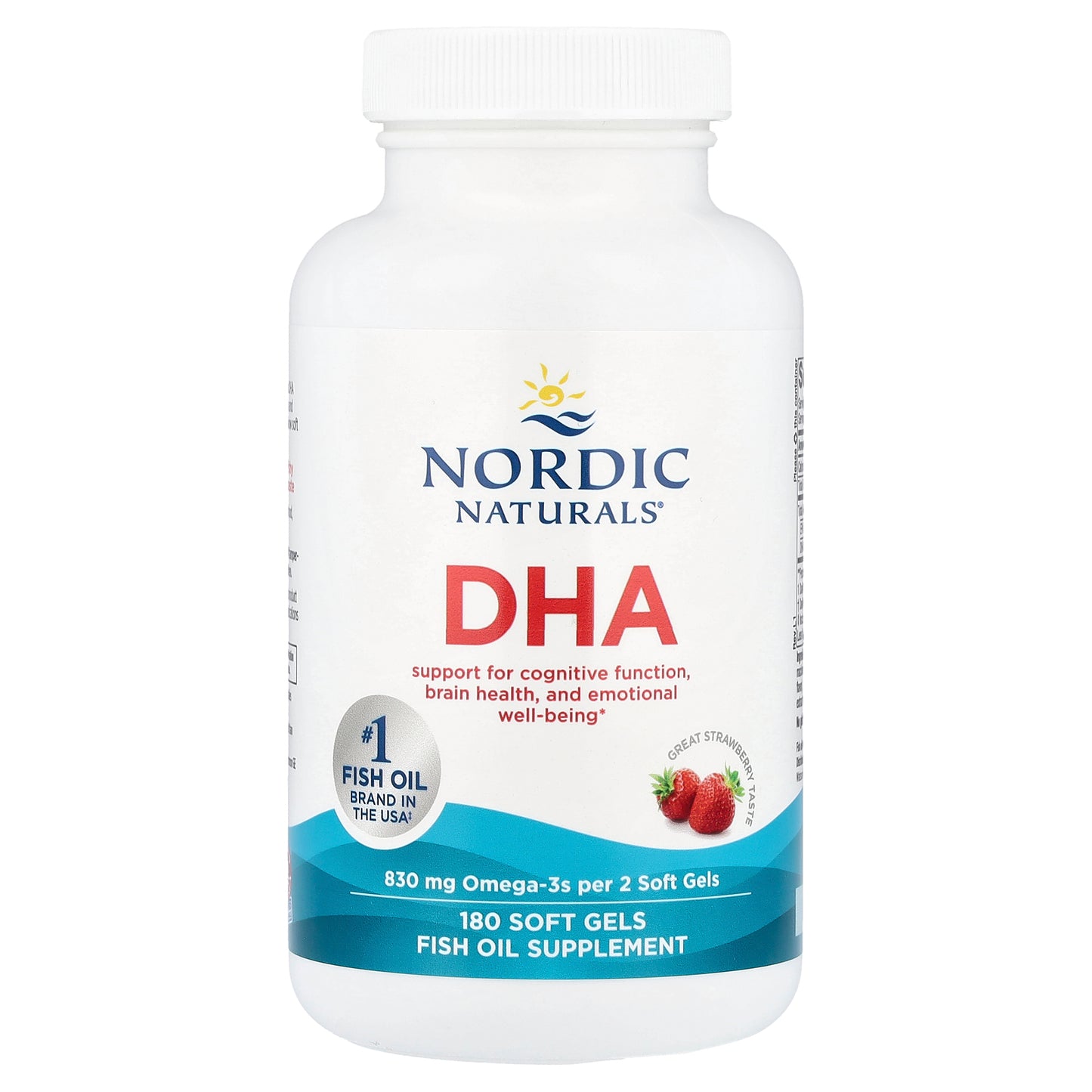 Nordic Naturals, DHA, Strawberry, 180 Soft Gels