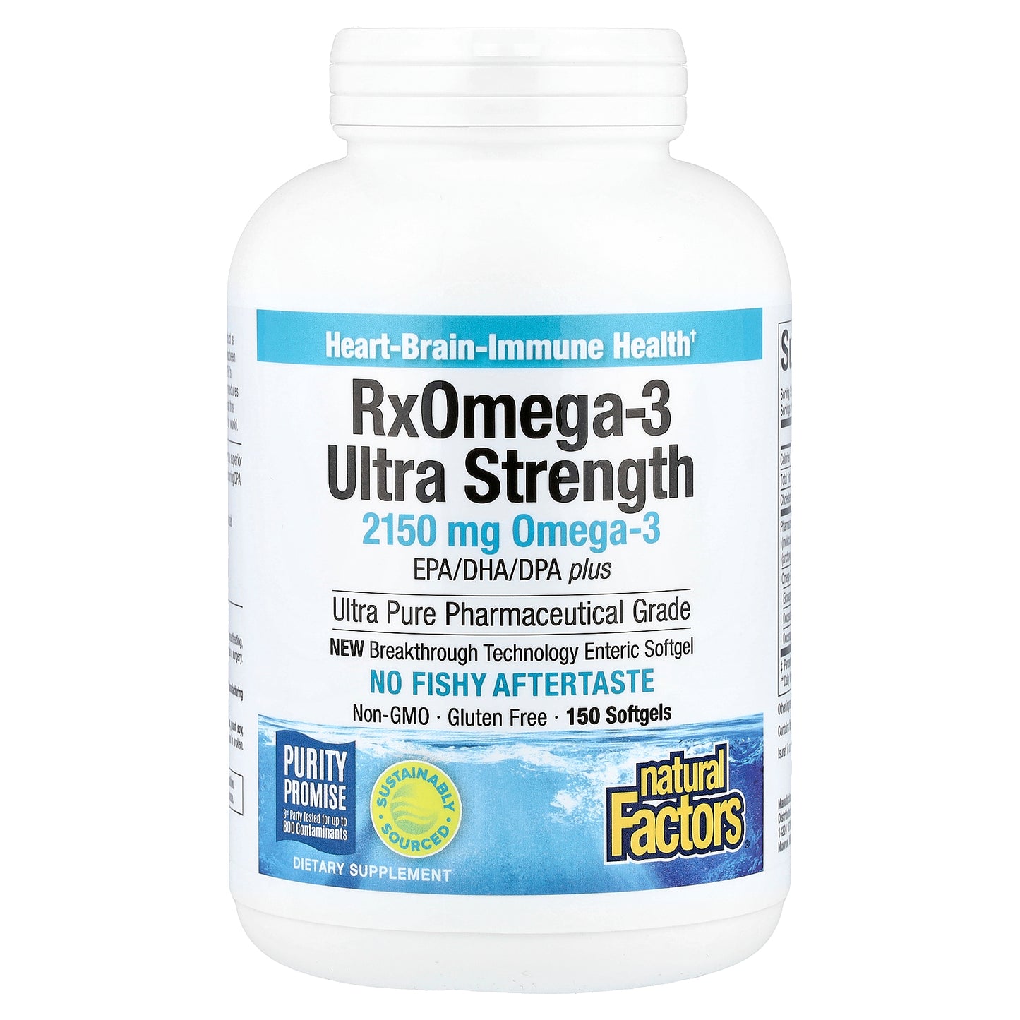 Natural Factors, RxOmega-3 Ultra Strength, 150 Softgels (1,075 mg per Softgel)