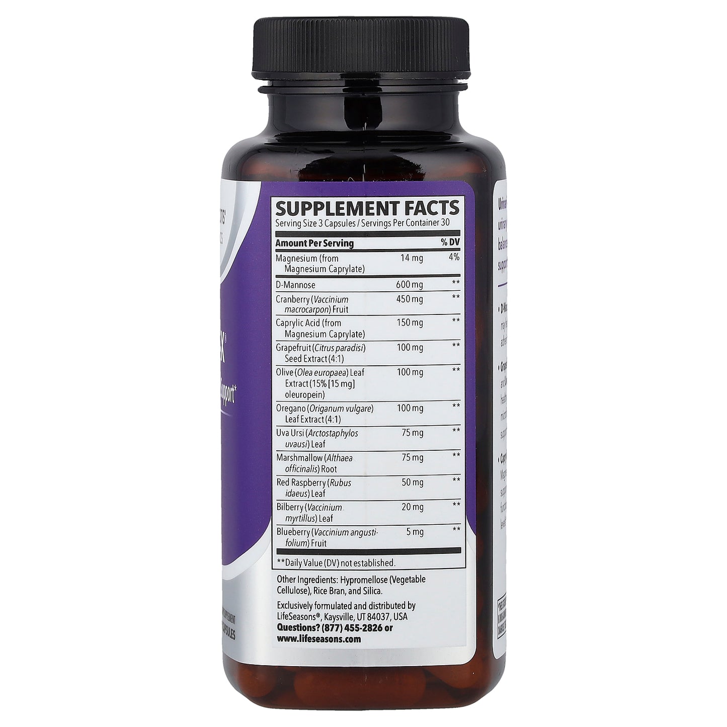 LifeSeasons, Urinari-X®, Urinary & Yeast Support, 90 Veg Capsules