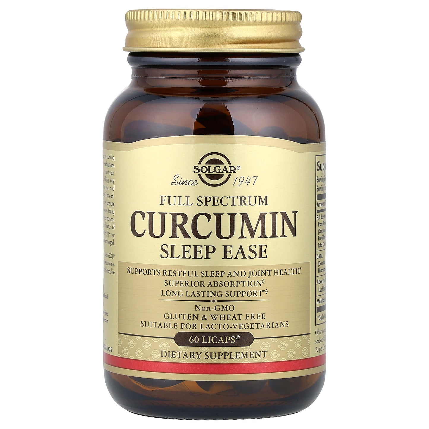 Solgar, Full Spectrum Curcumin, Sleep Ease, 60 Licaps®