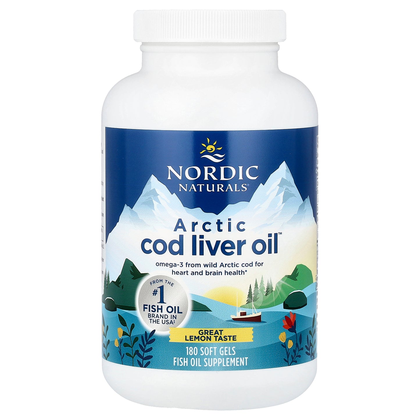 Nordic Naturals, Arctic Cod Liver Oil™, Lemon, 180 Soft Gels