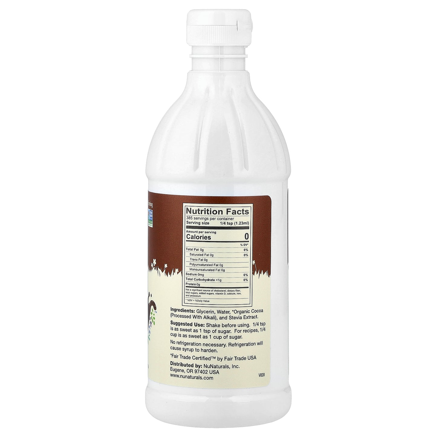 NuNaturals, Concentrated Cocoa Syrup, Stevia Sweetened, 16 fl oz (0.47 L)