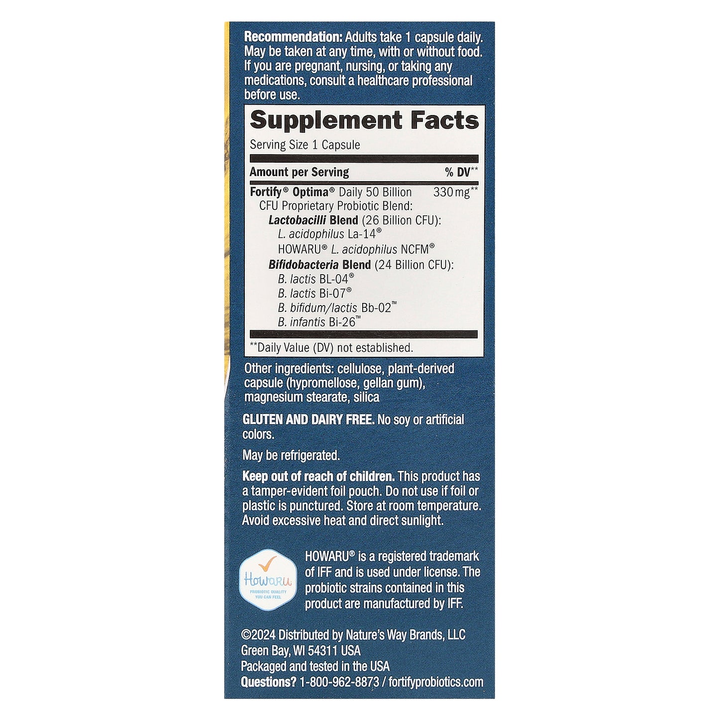 Nature's Way, Optima® Probiotic, Fortify®, 30 Delayed-Release Capsules