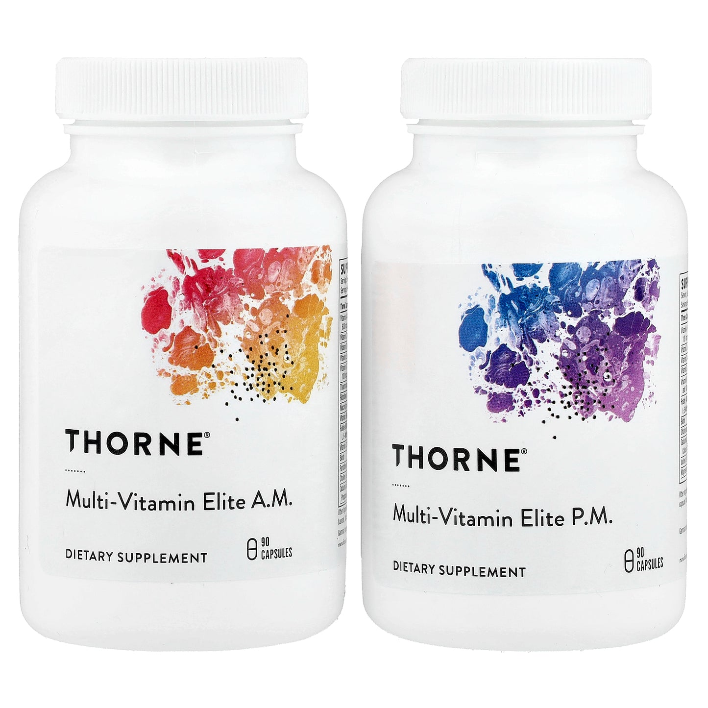 Thorne, Multi-Vitamin Elite, A.M. & P.M., 2 Bottles, 90 Capsules Each