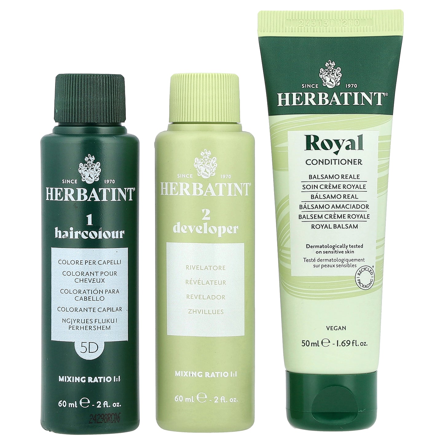 Herbatint, Permanent Haircolor Gel, 5D Light Golden Chestnut, 5.75 fl oz (170 ml)