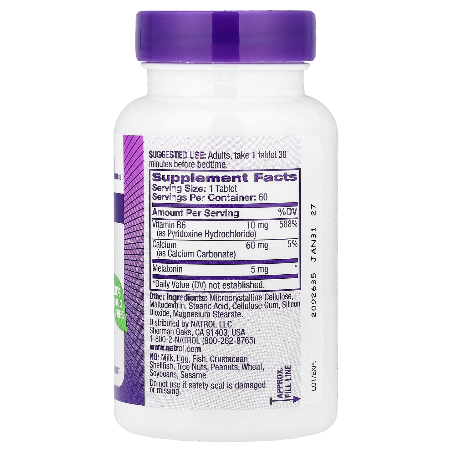 Natrol, Melatonin, 5 mg, 60 Tablets