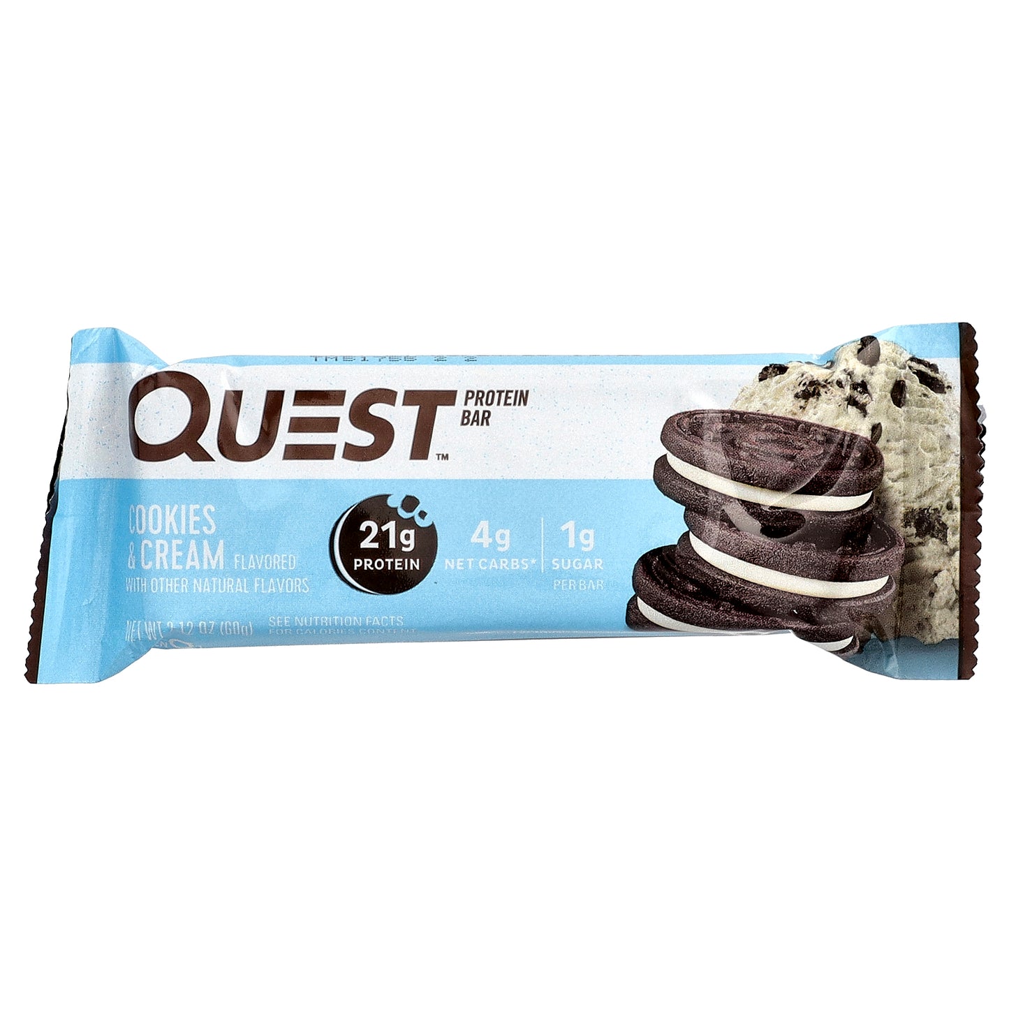 Quest Nutrition, Protein Bar, Cookies & Cream, 12 Bars, 2.12 oz (60 g) Each