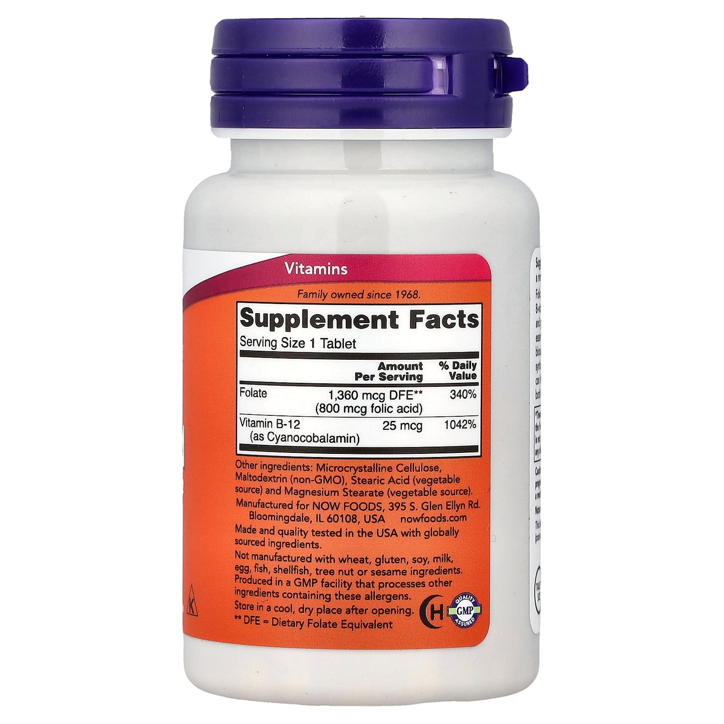 NOW Foods, Folic Acid, 250 Tablets