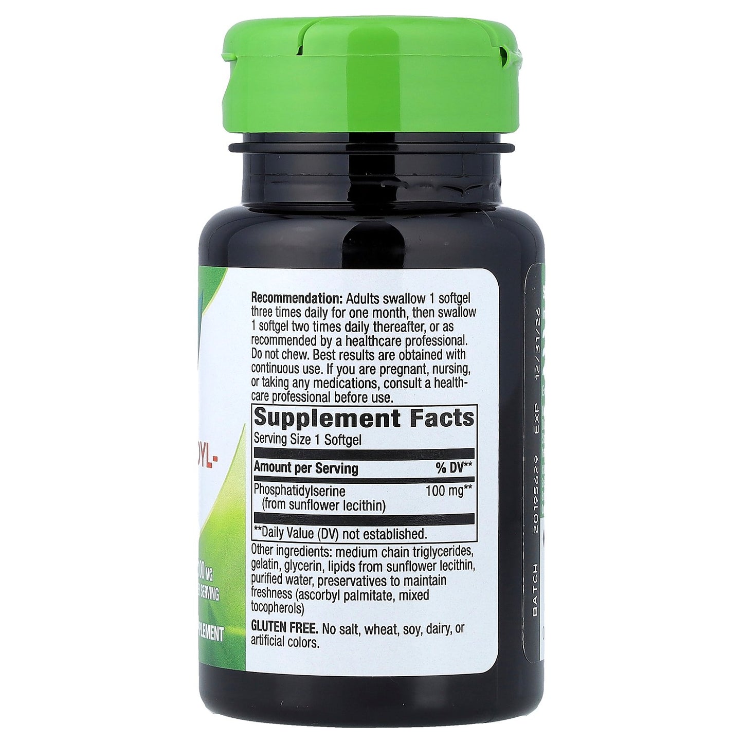 Nature's Way, Phosphatidylserine, 100 mg, 60 Softgels