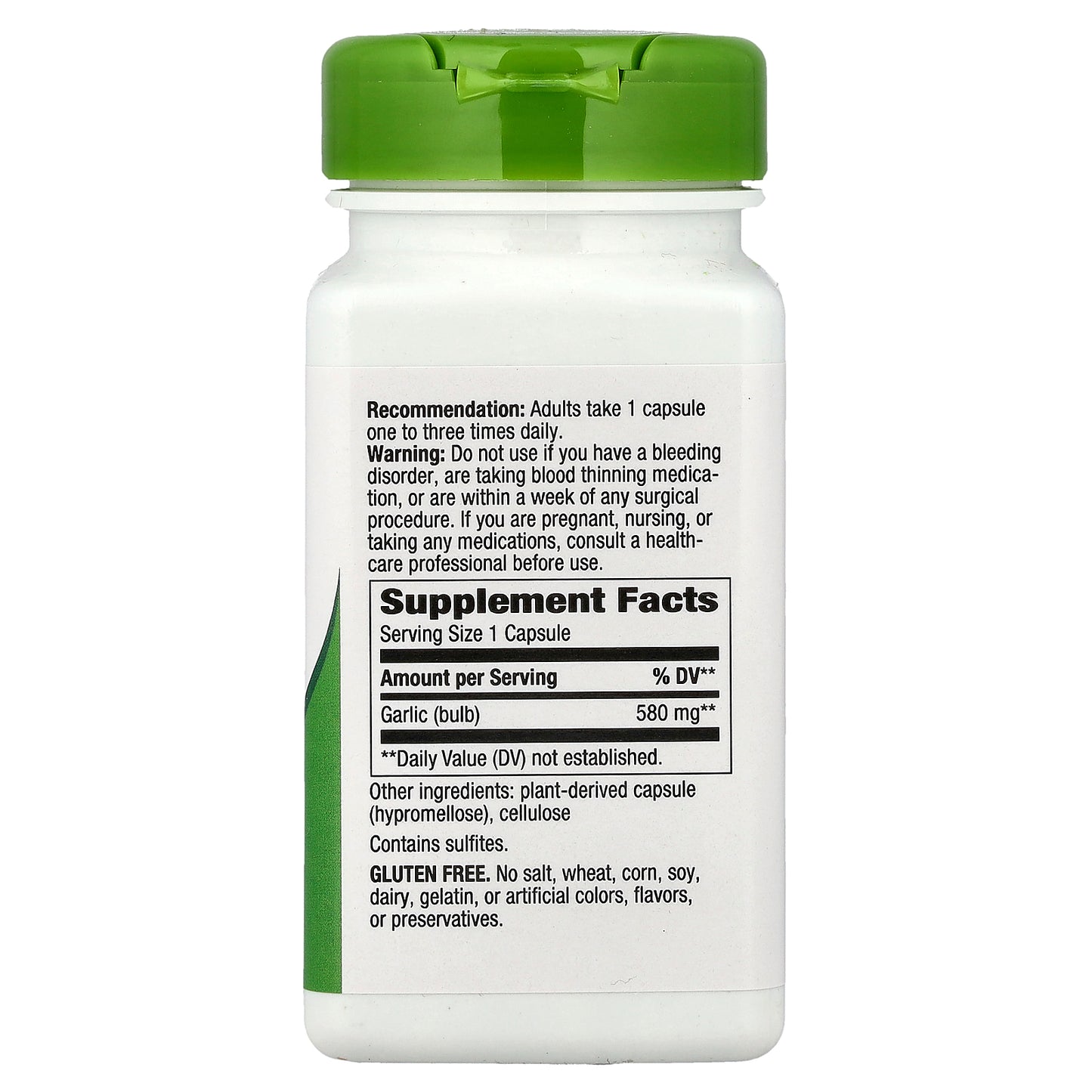 Nature's Way, Garlic Bulb, 580 mg, 100 Vegan Capsules