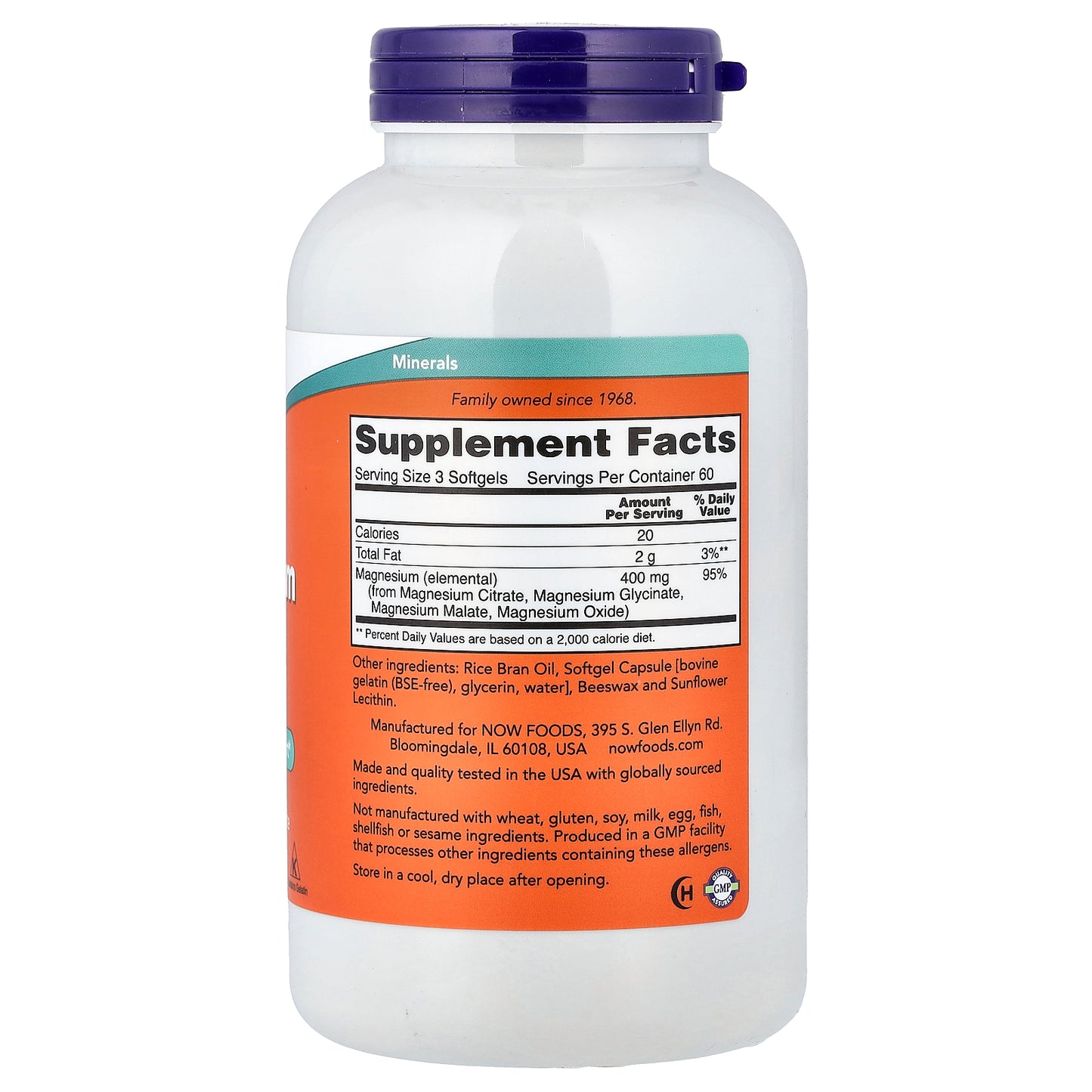 NOW Foods, Magnesium Citrate, 180 Softgels (133 mg per Softgel)