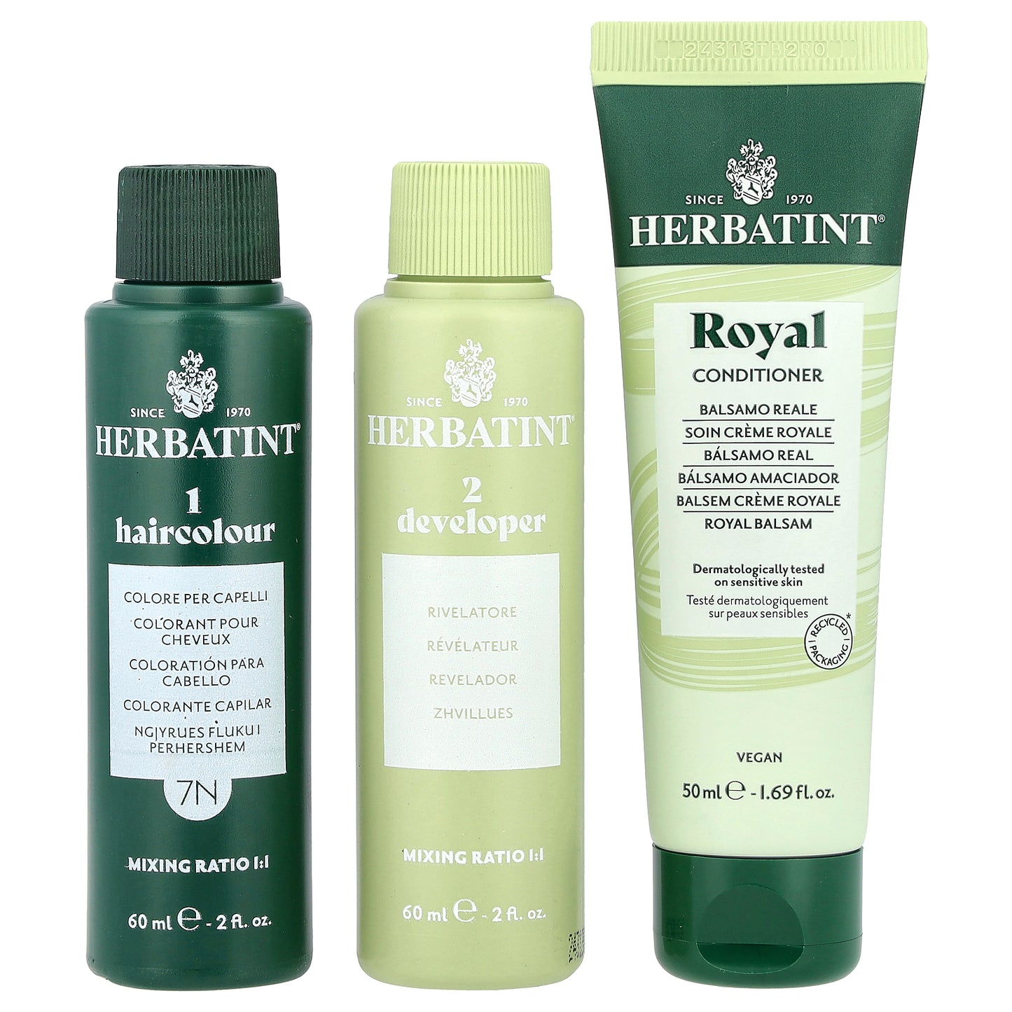 Herbatint, Permanent Haircolor Gel, 7N Blonde, 5.75 fl oz (170 ml)