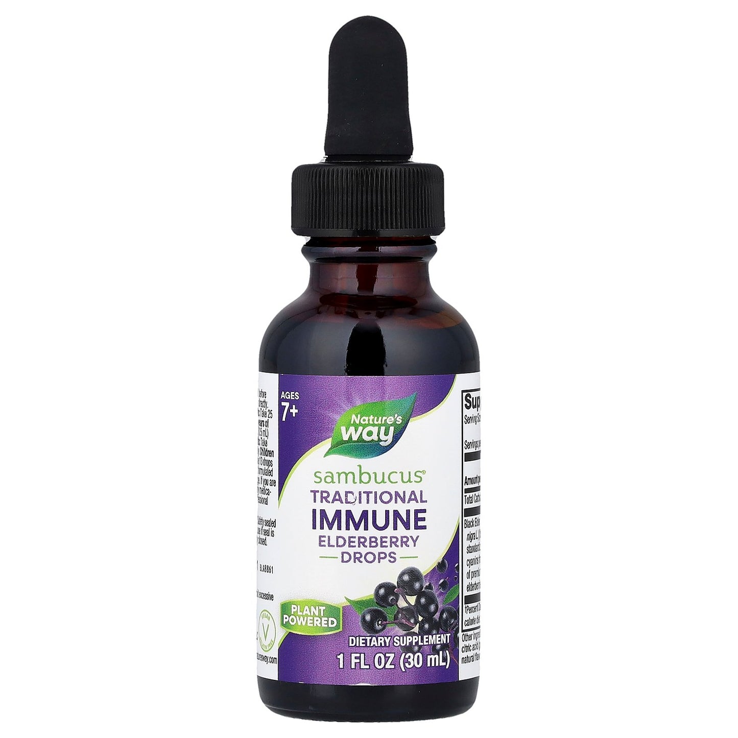 Nature's Way, Sambucus® Elderberry Drops, Ages 7+, Berry, 1 fl oz (30 ml)