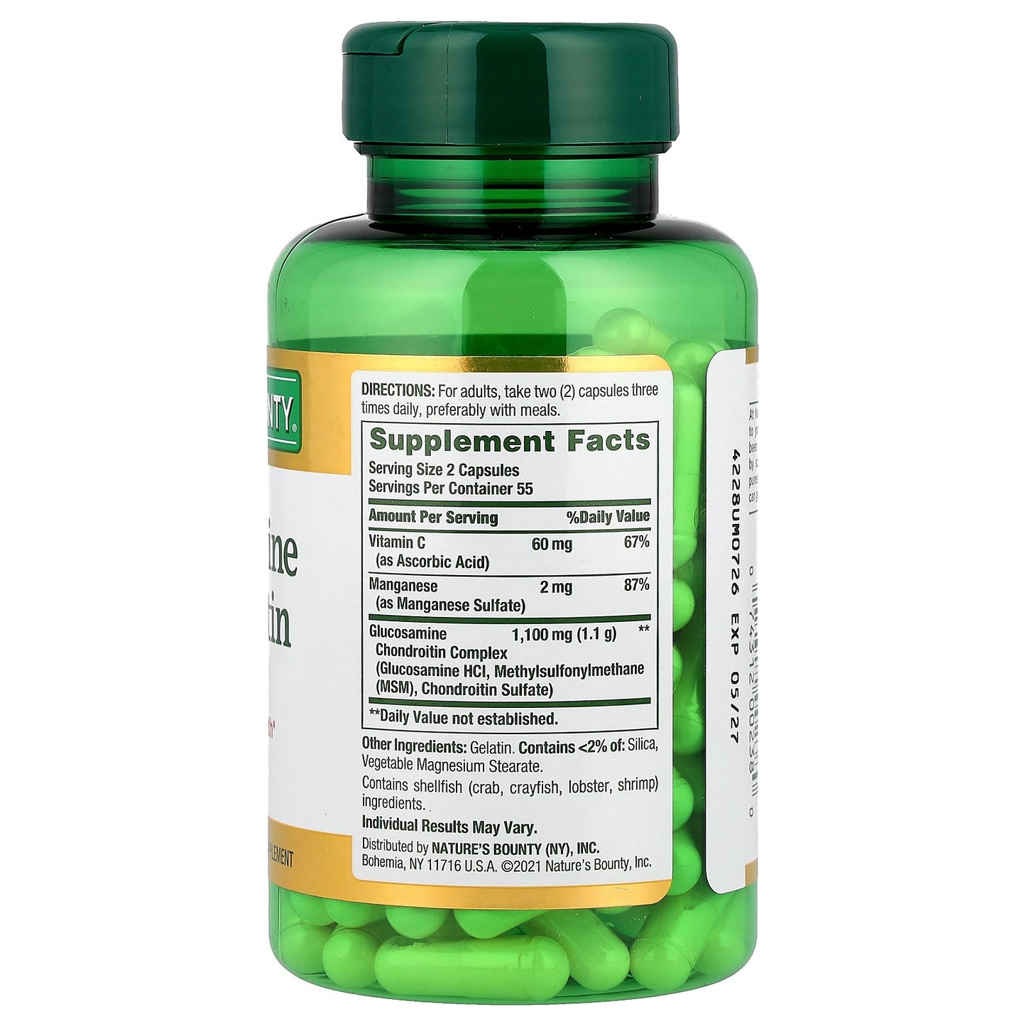 Nature's Bounty, Glucosamine Chondroitin, 110 Capsules
