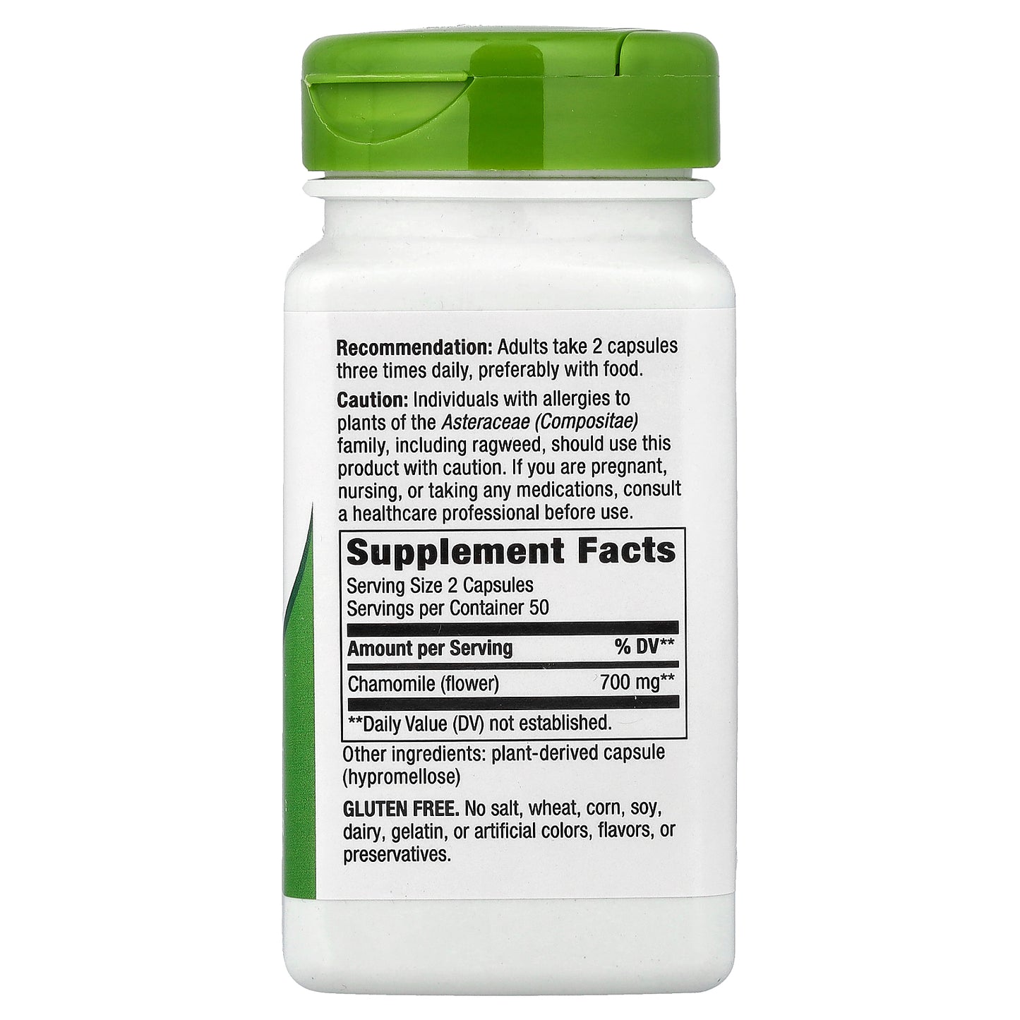 Nature's Way, Chamomile Flower, 700 mg, 100 Vegan Capsules (350 mg per Capsule)