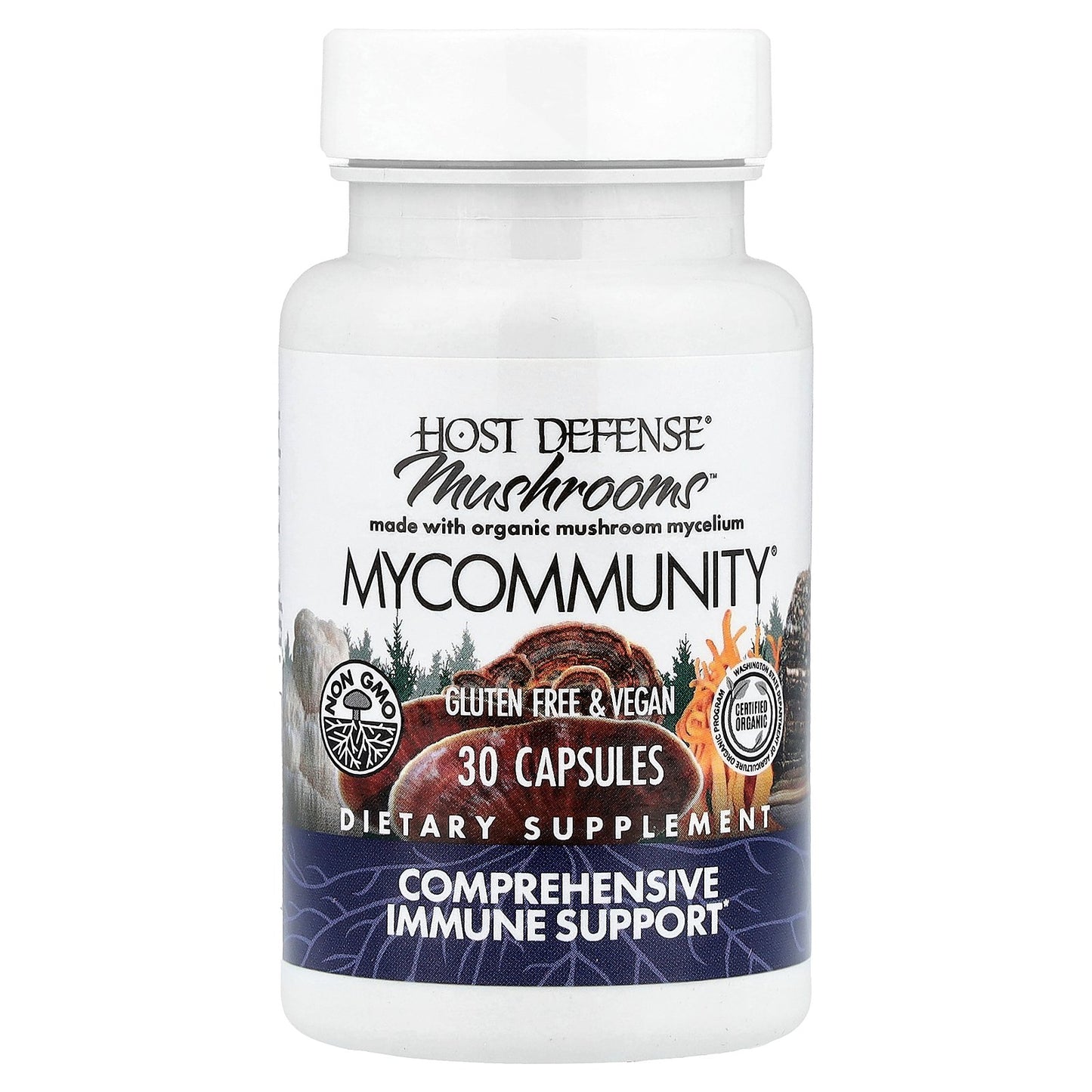 Host Defense, Mushrooms™, MyCommunity®, 30 Capsules