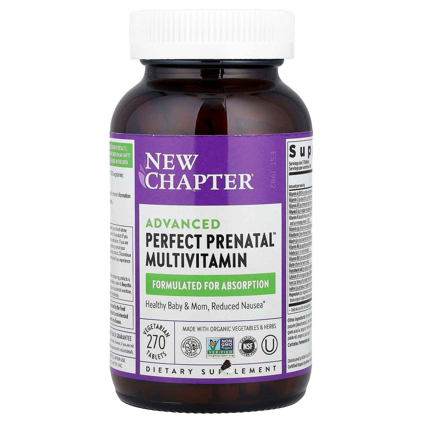New Chapter, Advanced Perfect Prenatal™ Multivitamin, 270 Vegetarian Tablets