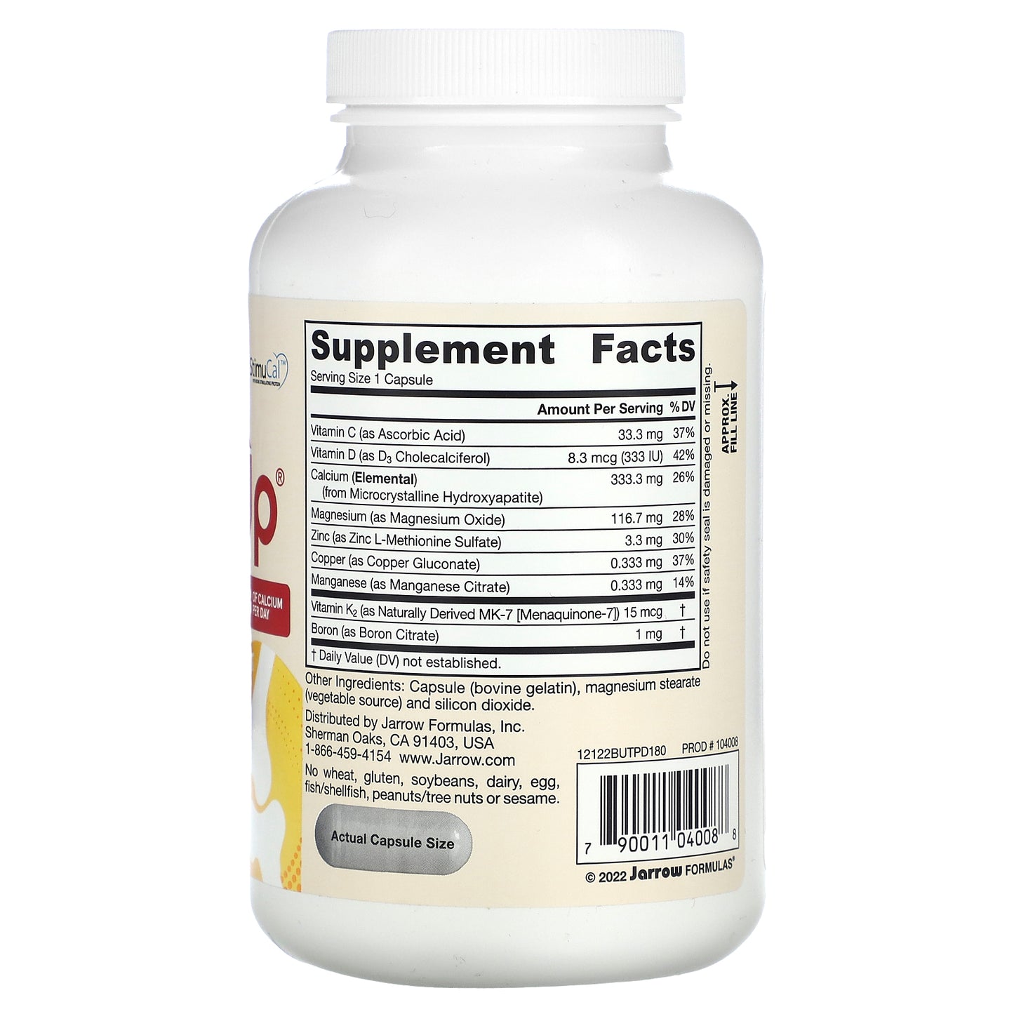 Jarrow Formulas, BoneUp, 1,000 mg, 180 Capsules