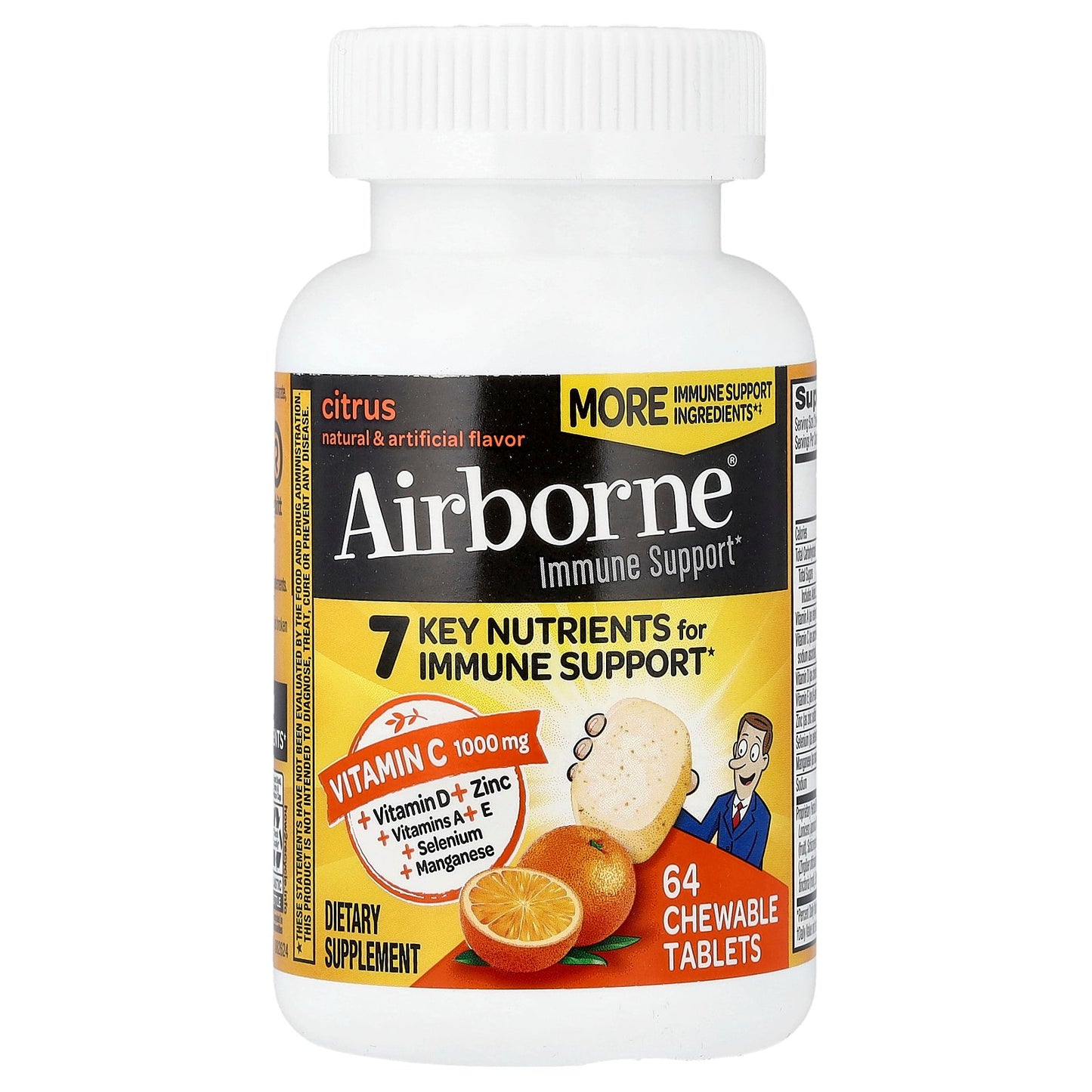 AirBorne, Immune Support, Citrus, 64 Chewable Tablets