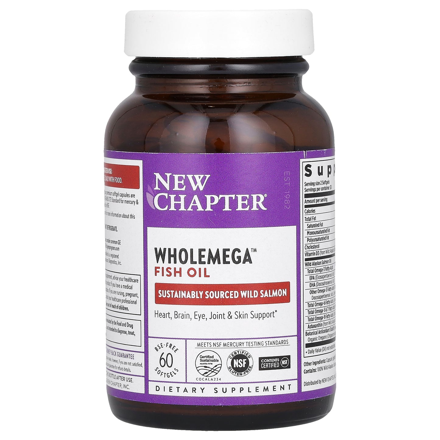New Chapter, Wholemega Fish Oil, 60 Softgels