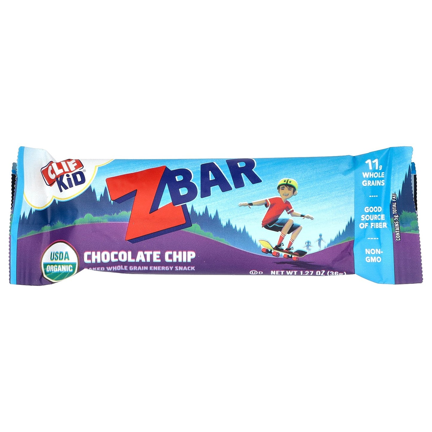 Clif Bar, Clif Kid®, Z Bar™, Chocolate Chip, 18 Bars, 1.27 oz (36 g) Each