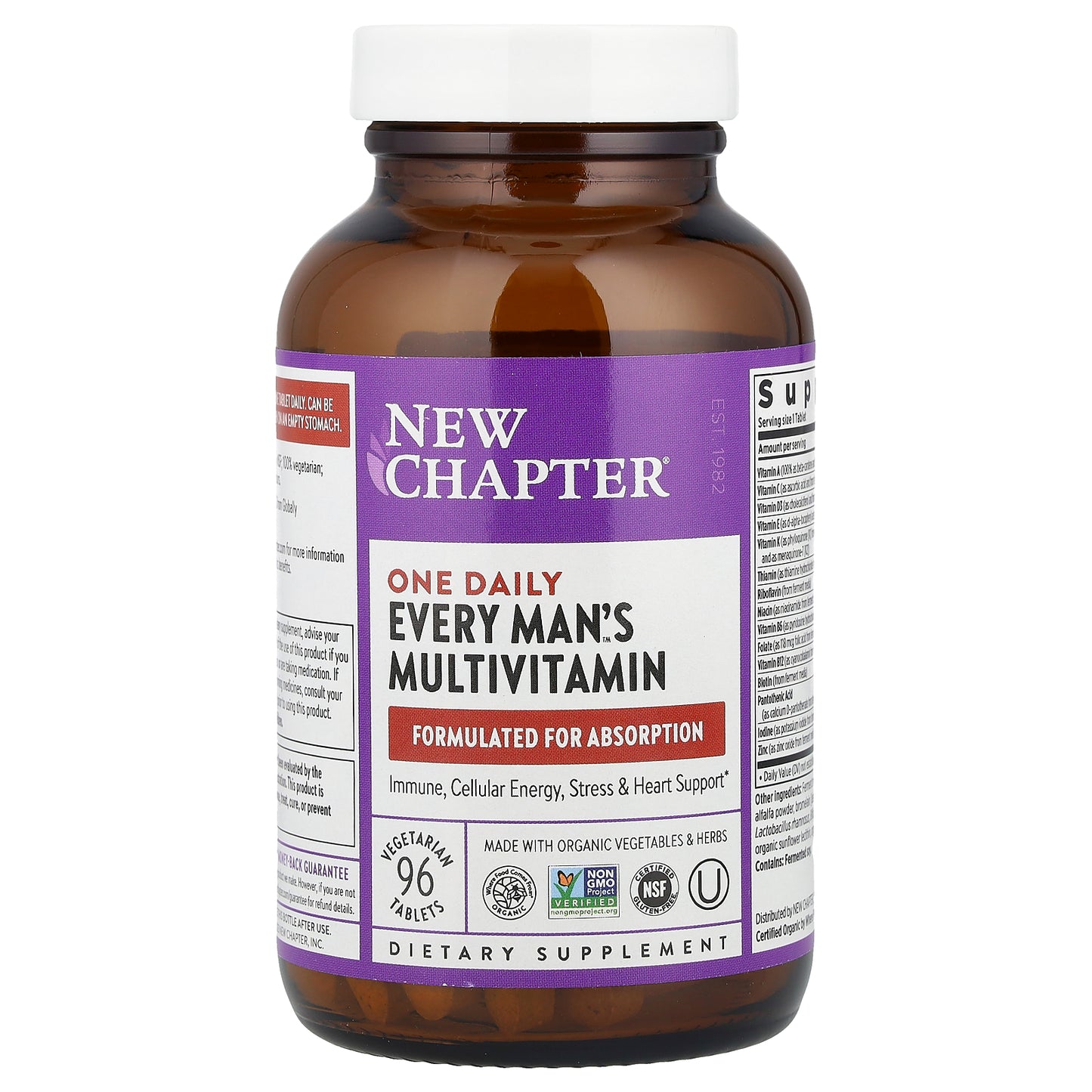 New Chapter, One Daily Every Man's™ Multivitamin, 96 Vegetarian Tablets