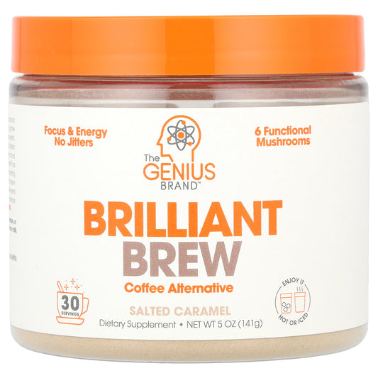 The Genius Brand, Brilliant Brew, Coffee Alternative, Salted Caramel, 5 oz (141 g)