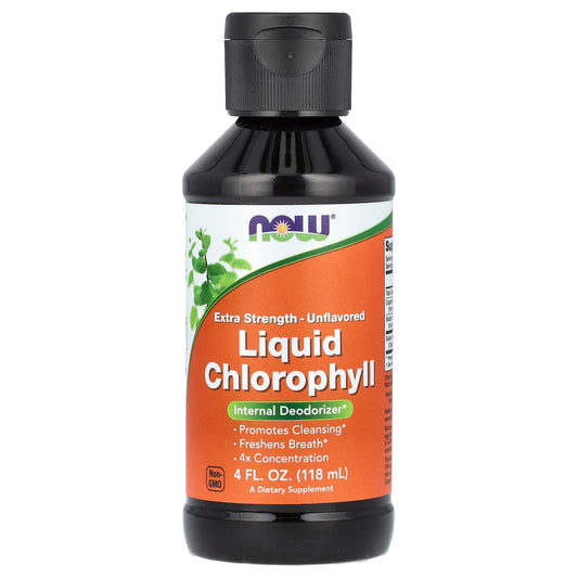 NOW Foods, Liquid Chlorophyll, Extra Strength, Unflavored, 4 fl oz (118 ml)