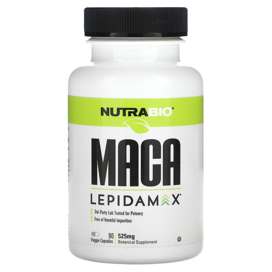 NutraBio, MACA Lepidamax, 525 mg, 90 Veggie Capsules