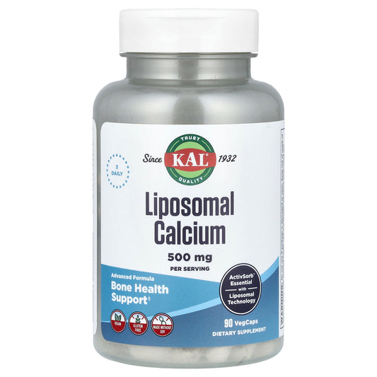 KAL, Liposomal Calcium, 500 mg, 90 VegCaps (166.6 mg per Capsule)
