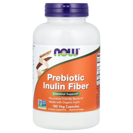NOW Foods, Prebiotic Inulin Fiber, 180 Veg Capsules