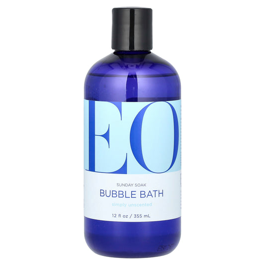 EO Products, Sunday Soak Bubble Bath, Simply Unscented, 12 fl oz (355 ml)