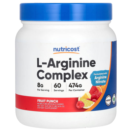 Nutricost, L-Arginine Complex, Fruit Punch, 16.9 oz (474 g)