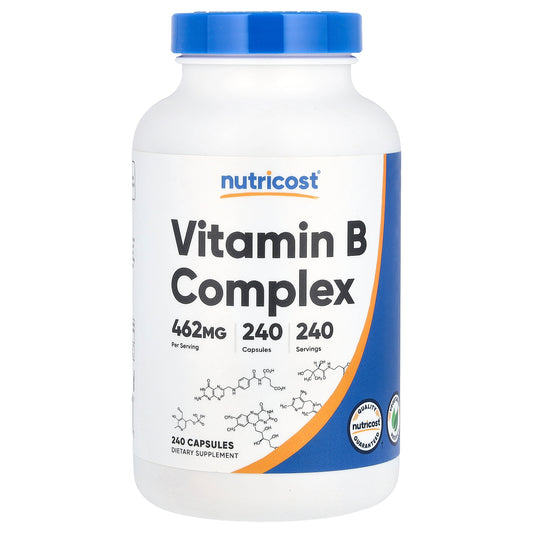 Nutricost, Vitamin B Complex, 462 mg, 240 Capsules