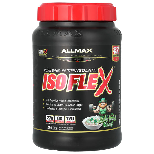 ALLMAX, Isoflex, Pure Whey Protein Isolate, Lucky Jacked Cereal, 2 lbs (907 g)