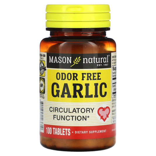 Mason Natural, Odor Free Garlic , 100 Tablets