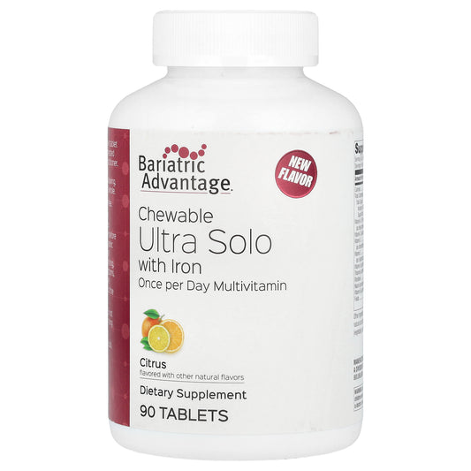 Bariatric Advantage, Chewable Ultra Solo with Iron, Citrus, 90 Tablets