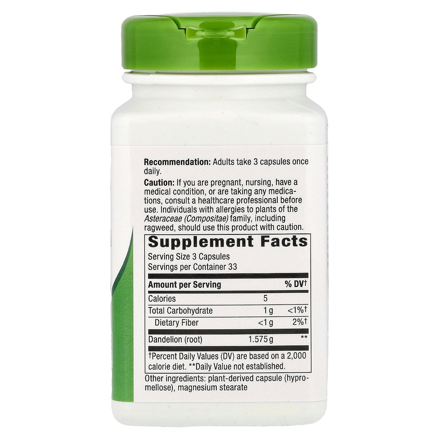 Nature's Way, Dandelion Root, 100 Vegan Capsules (525 mg per Capsule)