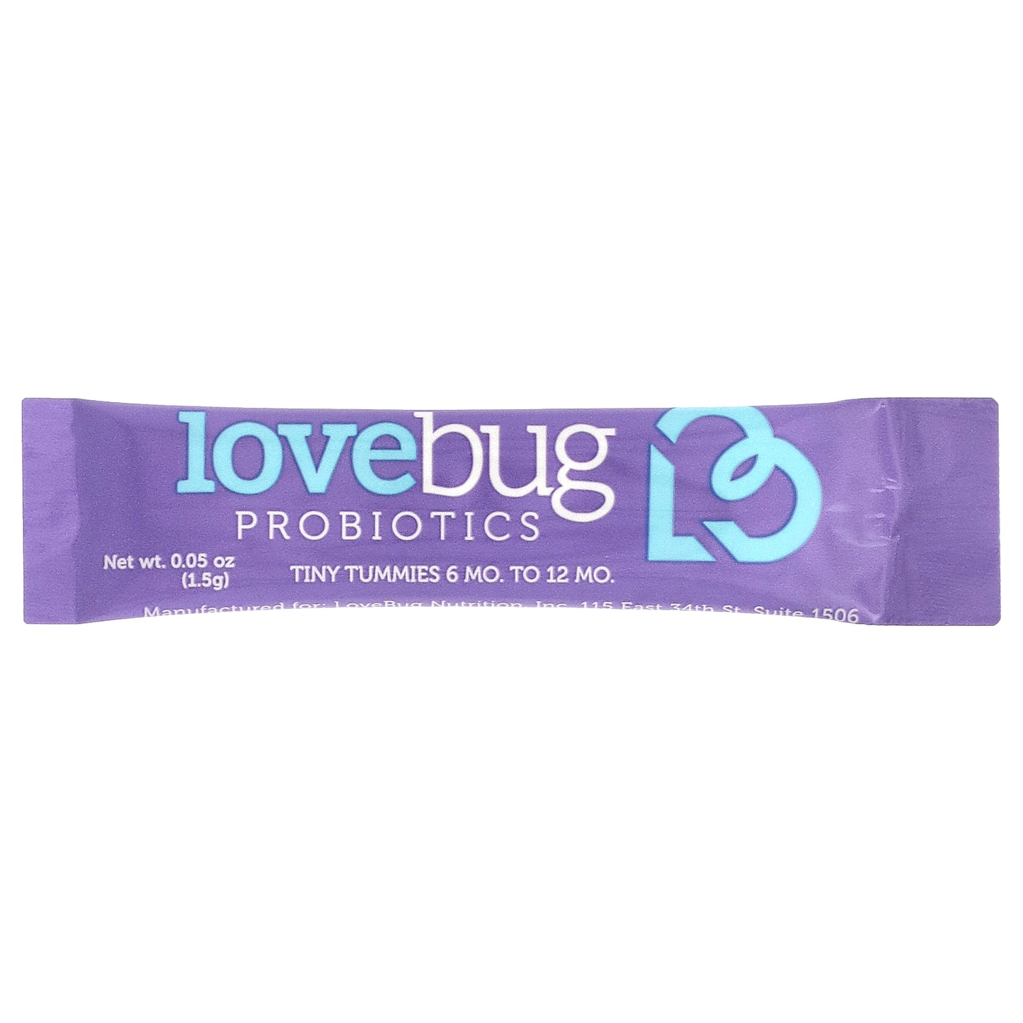 LoveBug Probiotics, Baby Probiotics, 6-12 Months, 4 Billion CFU, 30 Single Serve Stick Packs