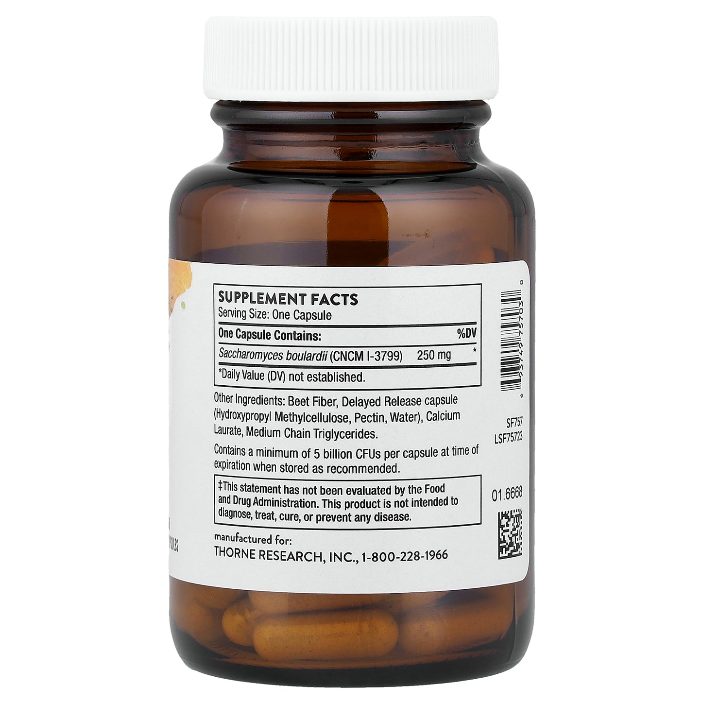 Thorne, Sacro-B™, Probiotic, 60 Capsules (250 mg per Capsule)