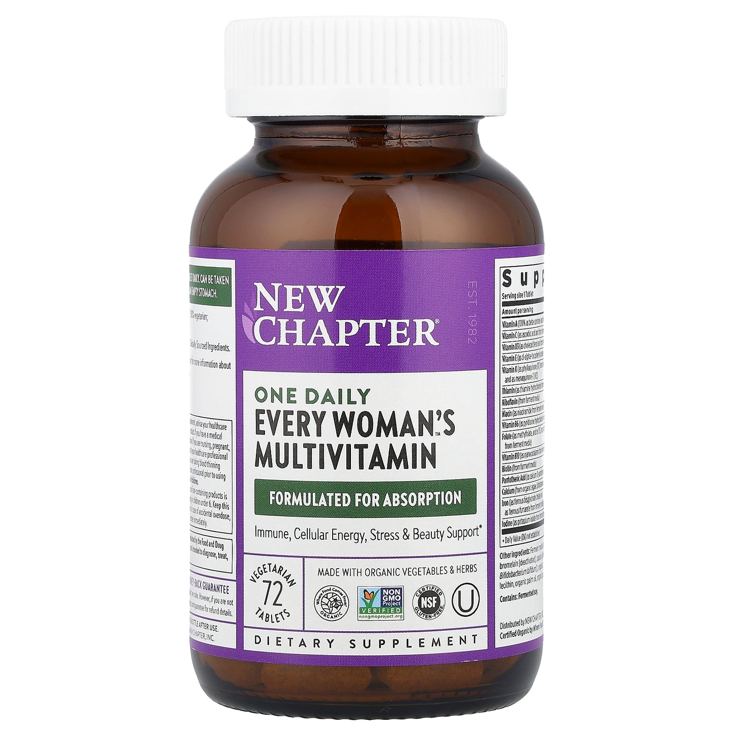 New Chapter, One Daily Every Woman's™ Multivitamin, 72 Vegetarian Tablets