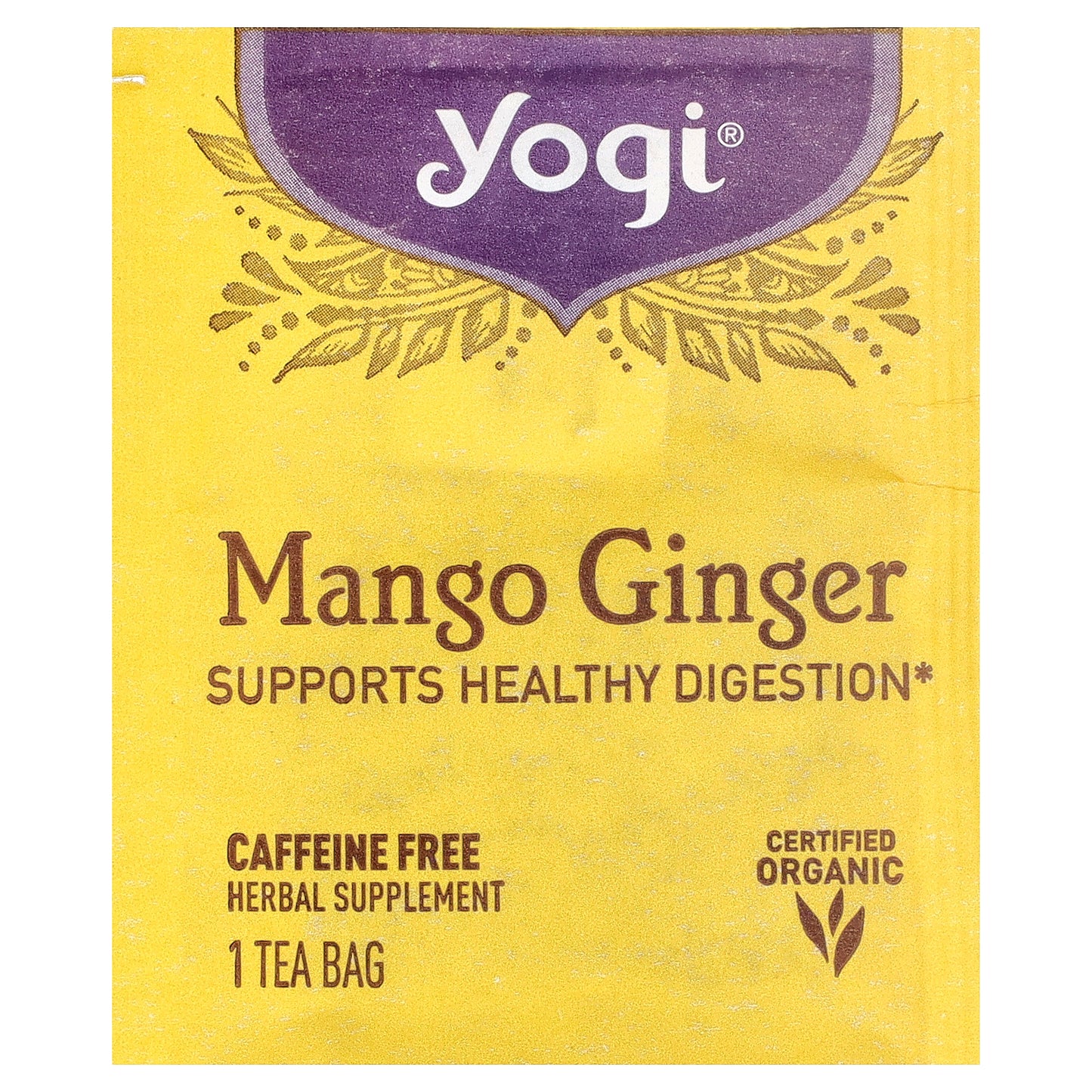 Yogi Tea, Mango Ginger, Caffeine Free, 16 Tea Bags, 1.12 oz (32 g)