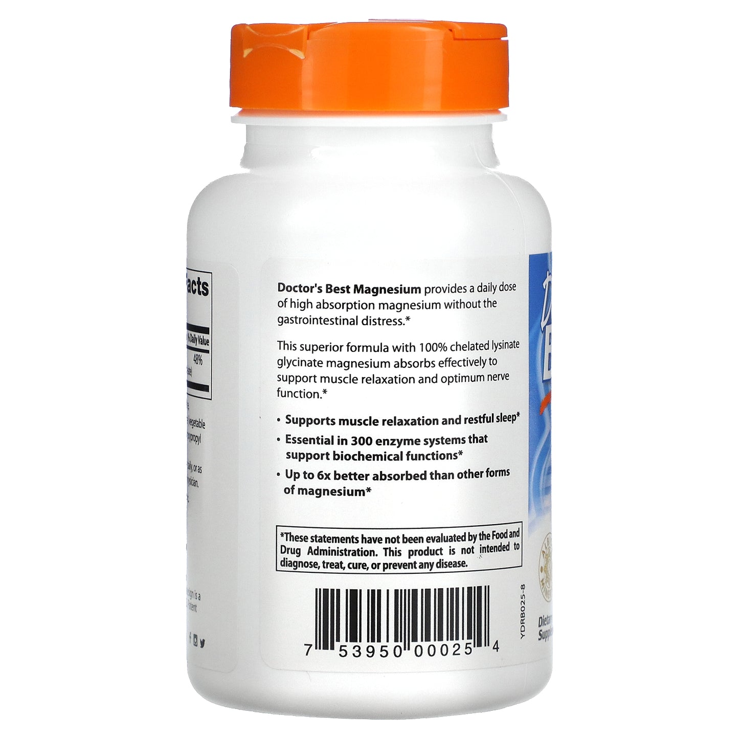 Doctor's Best, High Absorption Magnesium, 120 Tablets, (100 mg per Tablet)