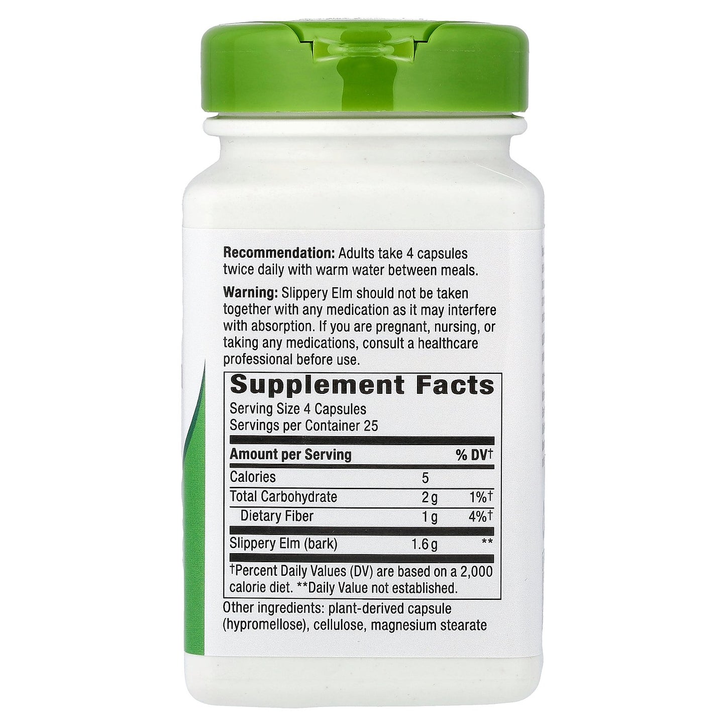 Nature's Way, Slippery Elm Bark, 100 Vegan Capsules (400 mg Per capsule)