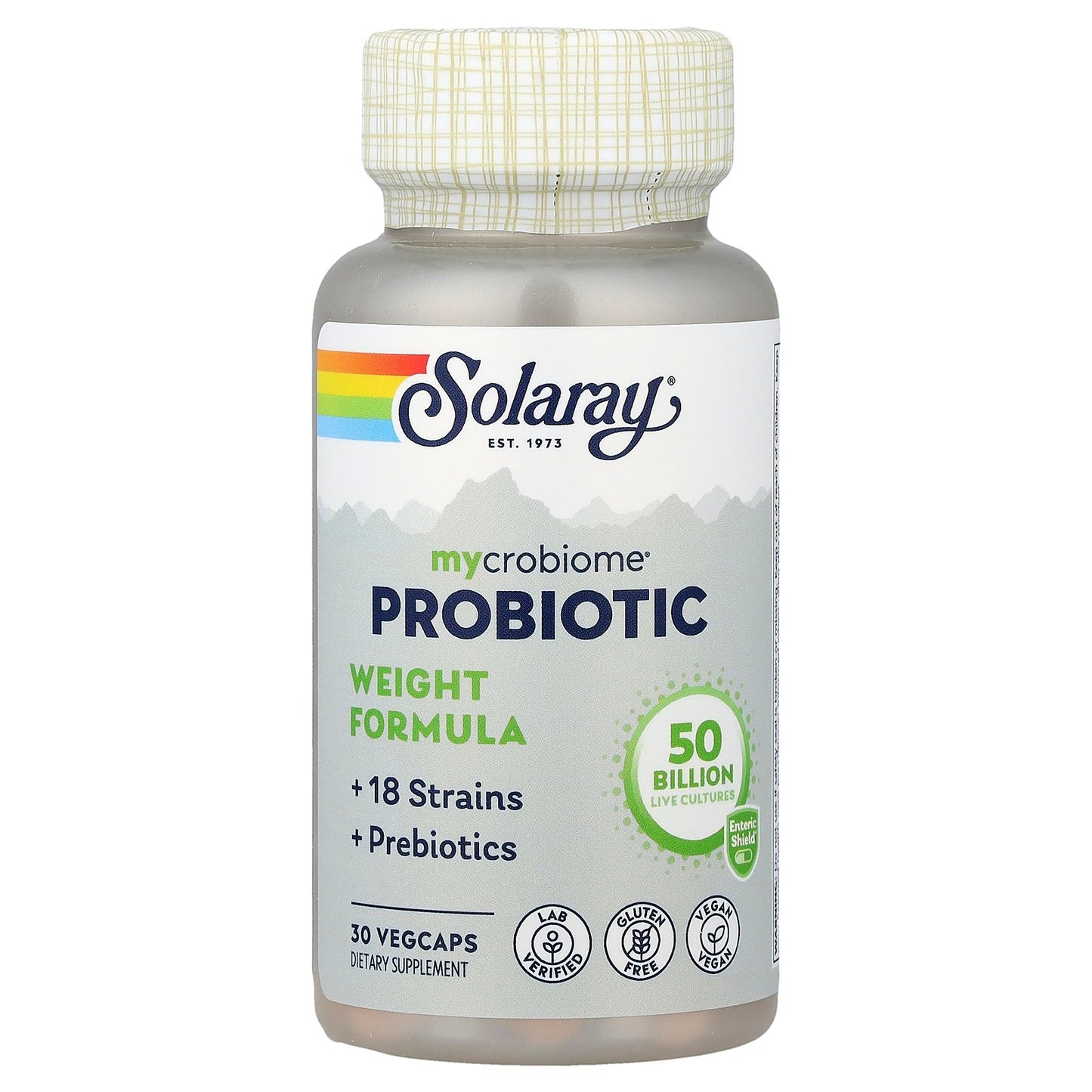 Solaray, Mycrobiome® Probiotic Weight Formula, 30 VegCaps