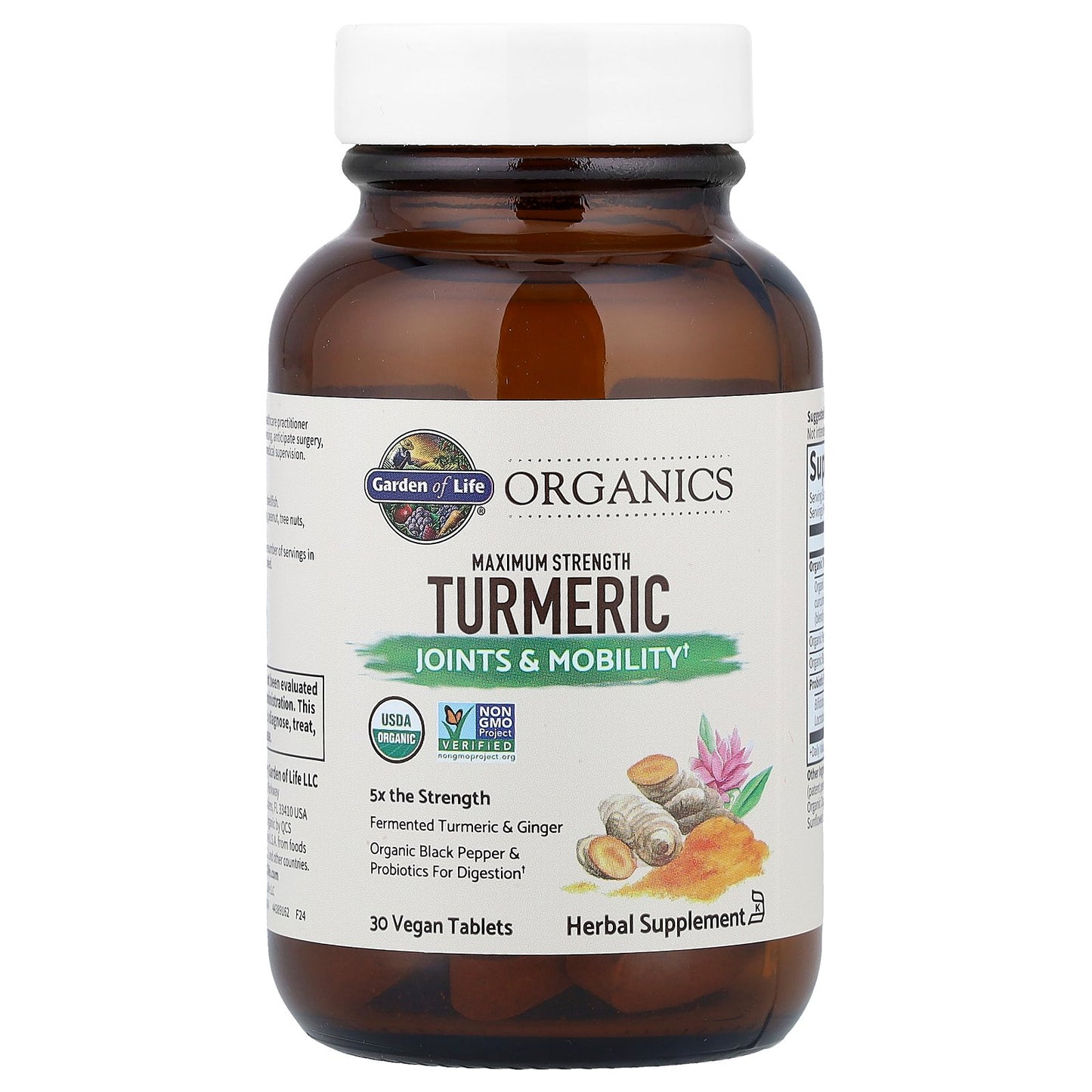 Garden of Life, Turmeric, Maximum Strength, 30 Vegan Tablets