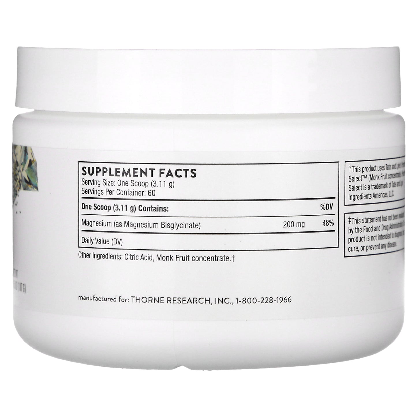 Thorne, Magnesium Bisglycinate, 6.5 oz (187 g)