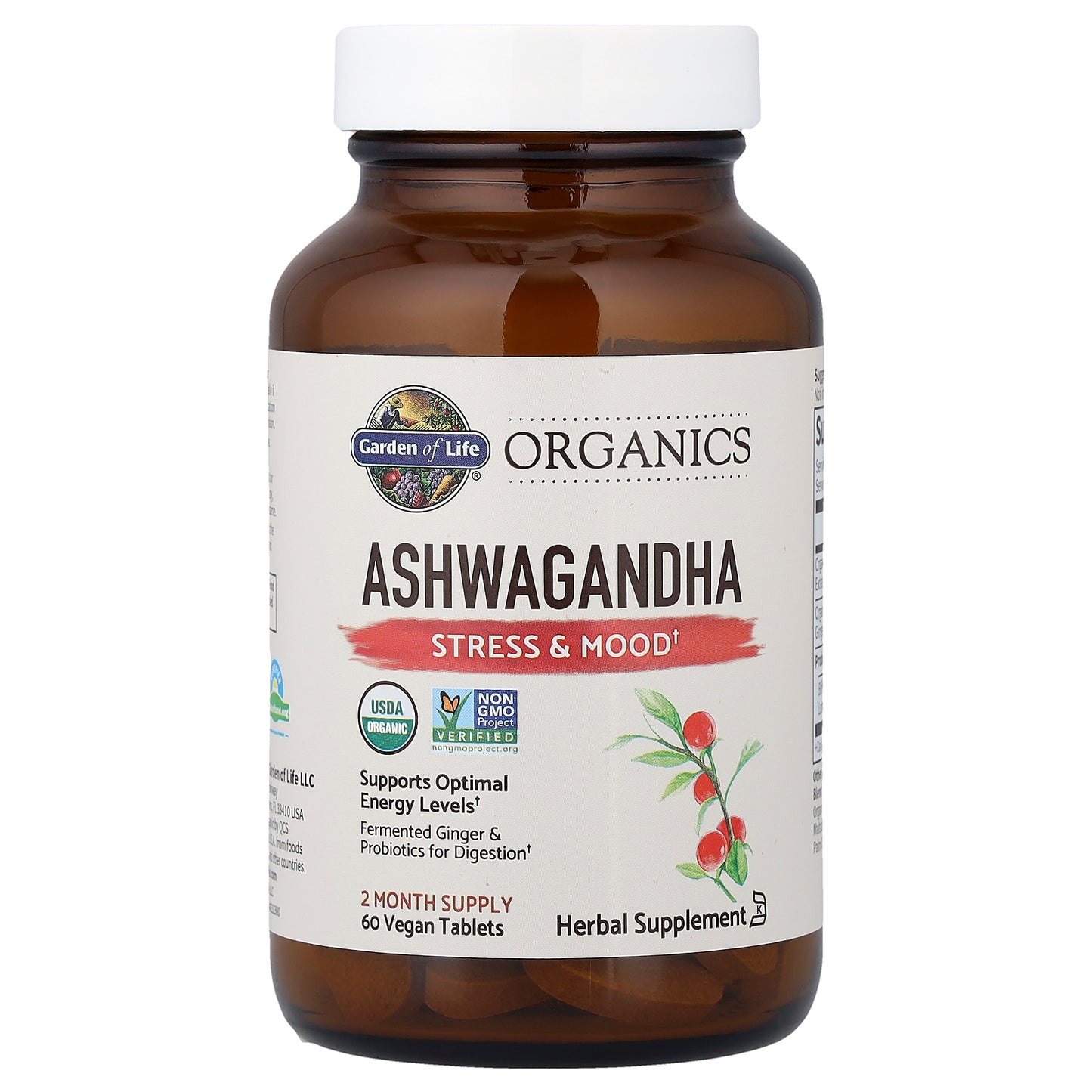 Garden of Life, Organics, Ashwagandha, 60 Vegan Tablets (600 mg per Tablet)