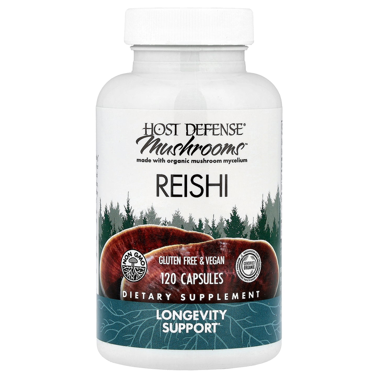 Host Defense, Mushrooms™, Reishi, 120 Capsules